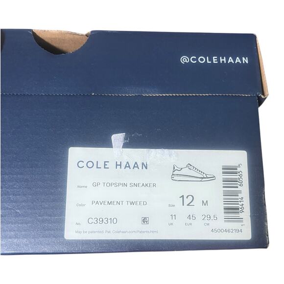 Cole Haan Lace Up Top Spin Leather Sneaker Pavement Tweed NWT Size 12 main image 5